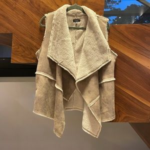 Neiman Marcus Suede and fur vest, size XL
